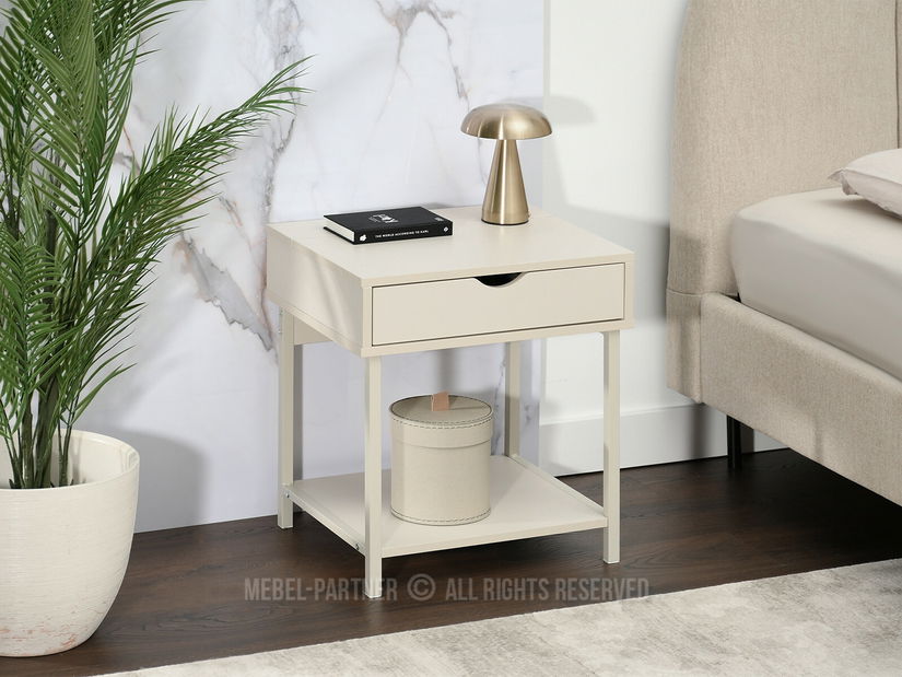 Noční stolek Entrevista (krémová)