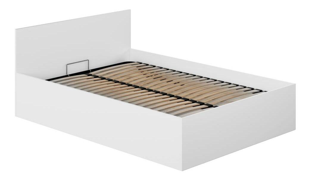 Manželská postel 140 cm Discutibles (bílá) (s roštem) (s úl. prostorem)