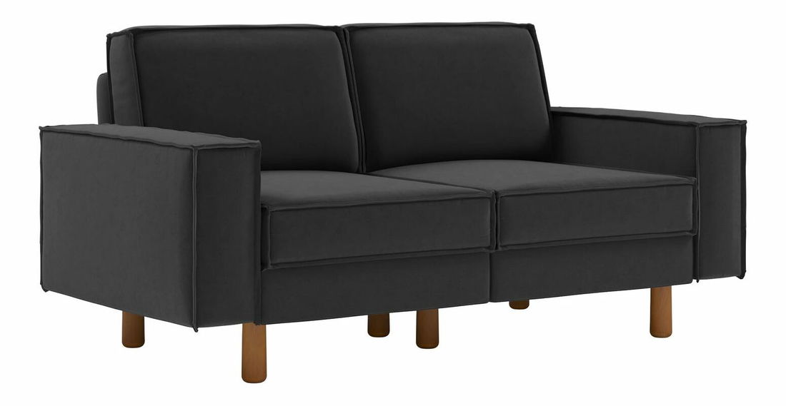 Pohovka třísedačka Spary 3 (petrolejová + ořech)