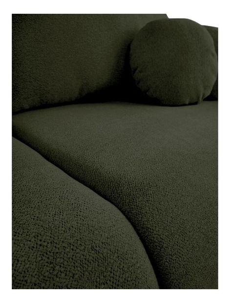 Pohovka trojsedačka Ovalia (olivová + černá)