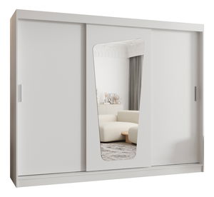 Šatní skříň 250 cm Mokka (bílá)
