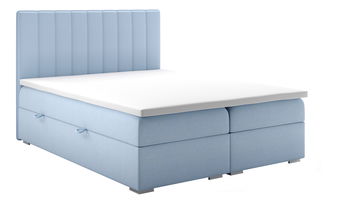 Boxspring postel 140 cm Ranaly (modrá) (s úložným prostorem)