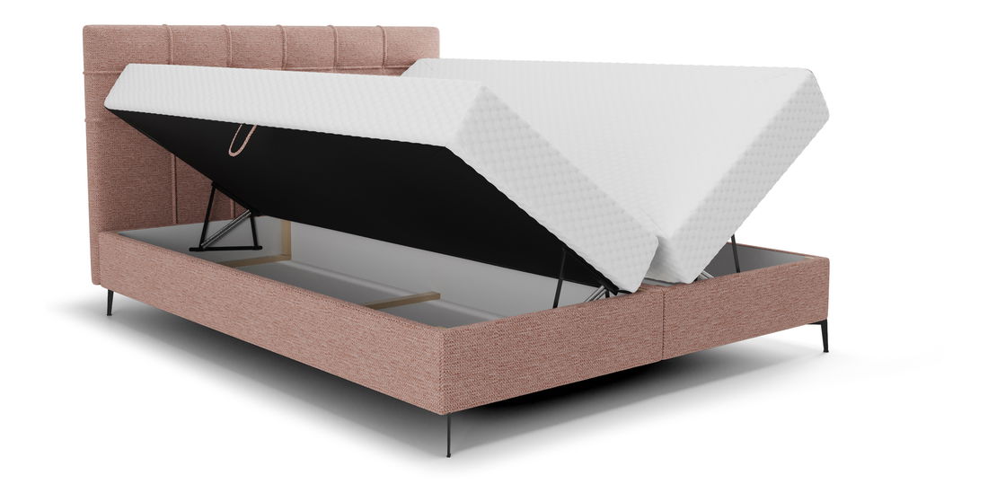Jednolůžková postel 120 cm Infernus Bonell (lososová) (s roštem, s úl. prostorem)