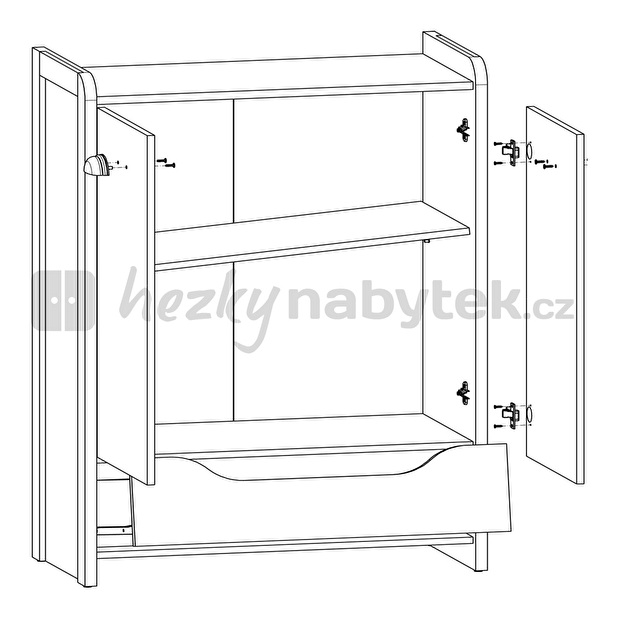 Komoda BRW Rupi KOM2D1S/120