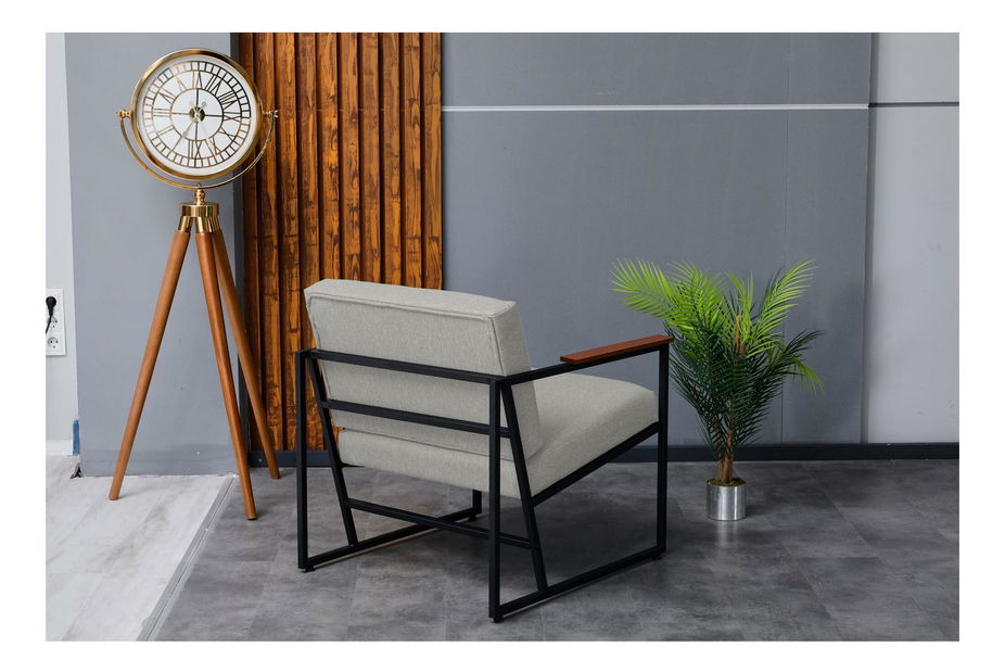 Křeslo Vantolazzo (krémová + černá)