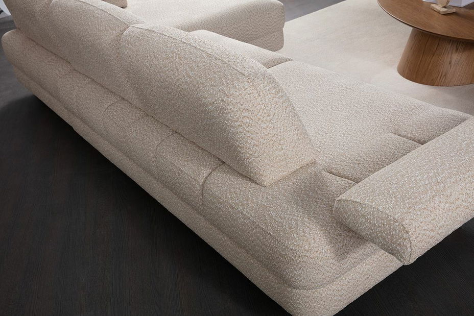 Rohová sedačka Nicel (ecru) (L)