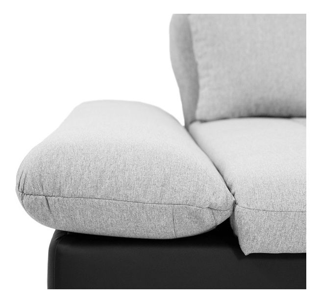 Rohová sedačka Calla (L) U (černá + tmavě šedá + šedá)