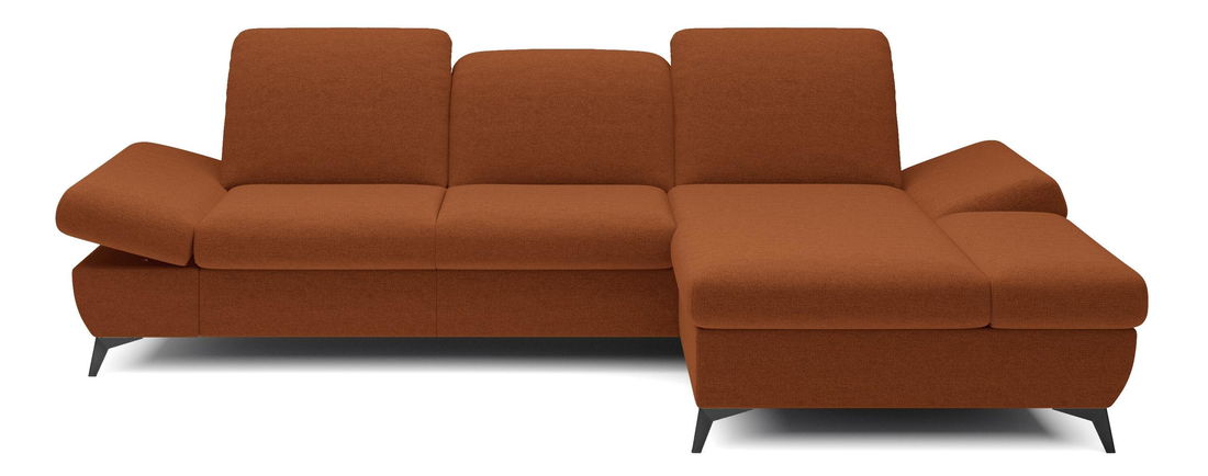 Rohová sedací souprava Harpie (oranžová tmavá) (P)