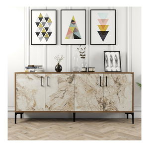 Skříňka Kim 180 (ořech + bílá)