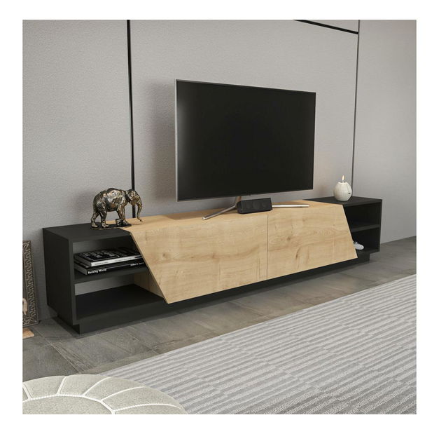 TV stolek/skříňka Rhodos (antracit + dub)