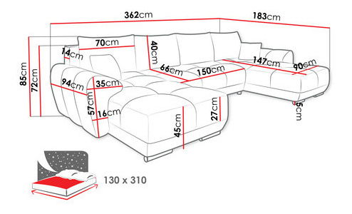 Rohová sedací souprava Bordie U (kari) *výprodej