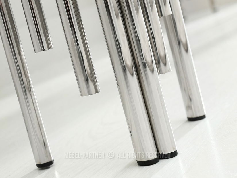 Konzolový stolek Benji (průhledné sklo + chromová)