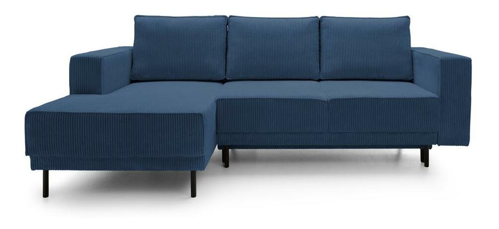 Rohová sedací souprava Rodriguez mini (L) (námořnická modrá + černá)