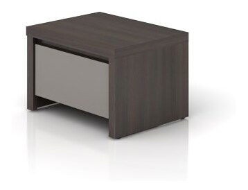 Noční stolek BRW Kaspian KOM1S (wenge + vysoký lesk šedý)