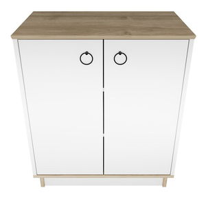 Skříňka Nuanseta (bílá + dub)