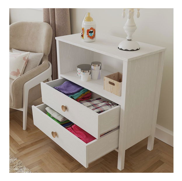 Dětská komoda Franc 16 (bílé dřevo)