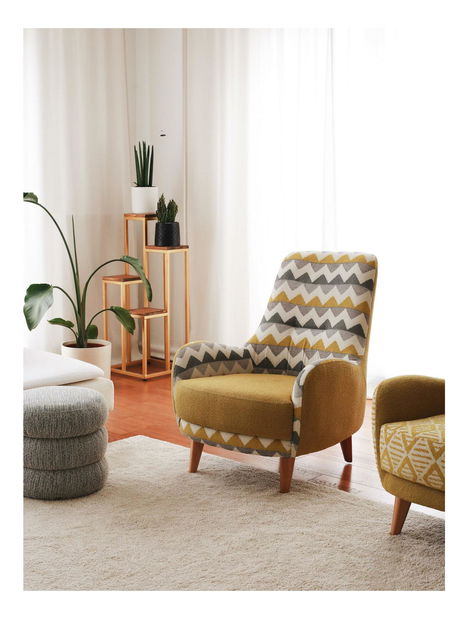 Křeslo Aztekatto (vícebarevné + ořech)