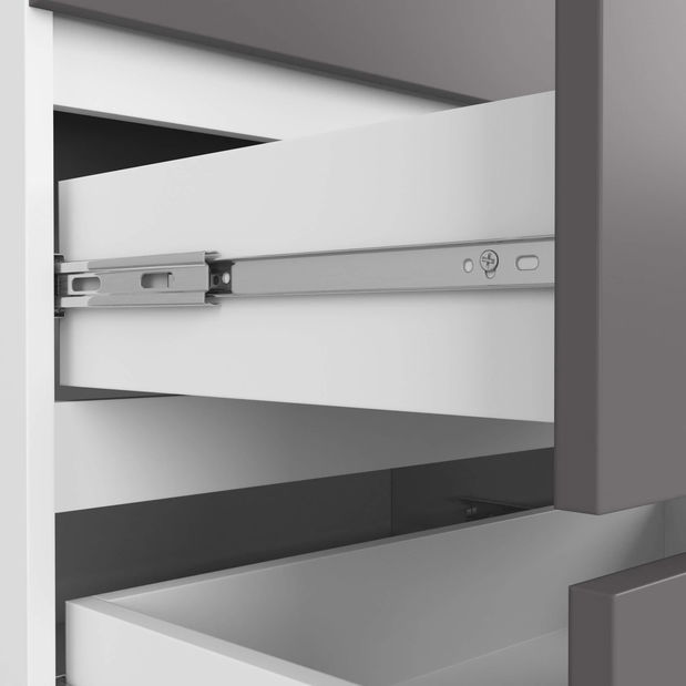 Komoda Keanu (bílá + šedý grafit)