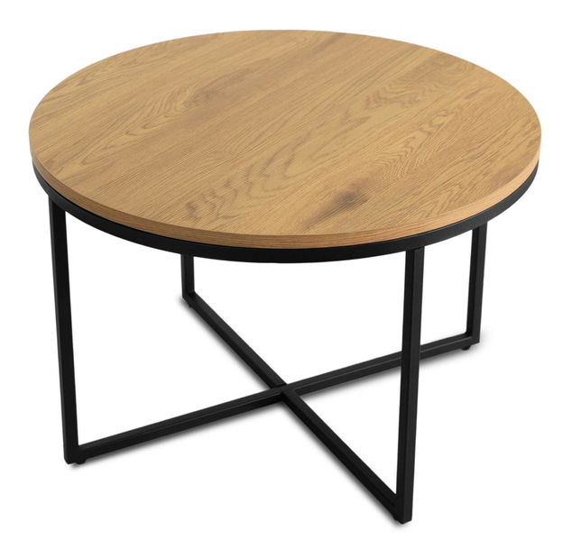 Konferenční stolek Hubiera (dub zlatý + černá)