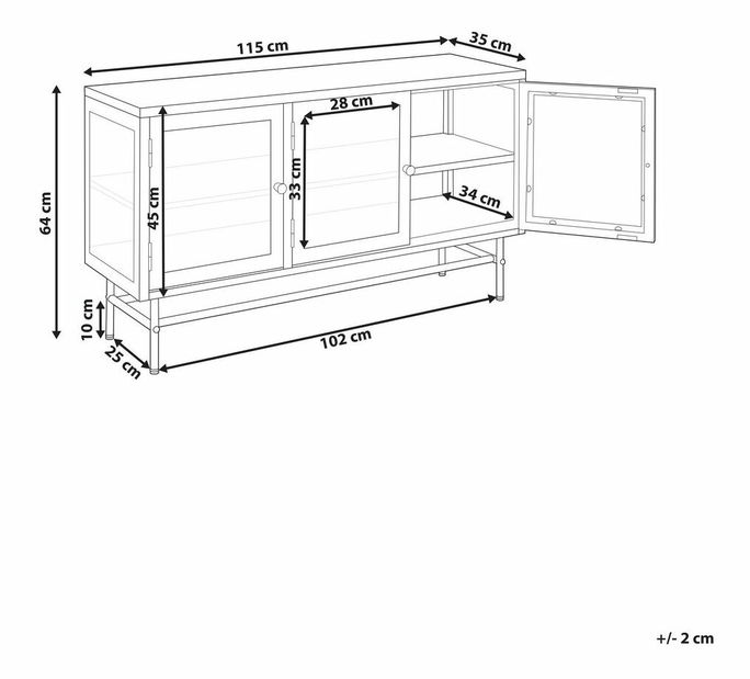 Vitrína Deirdre (černá)