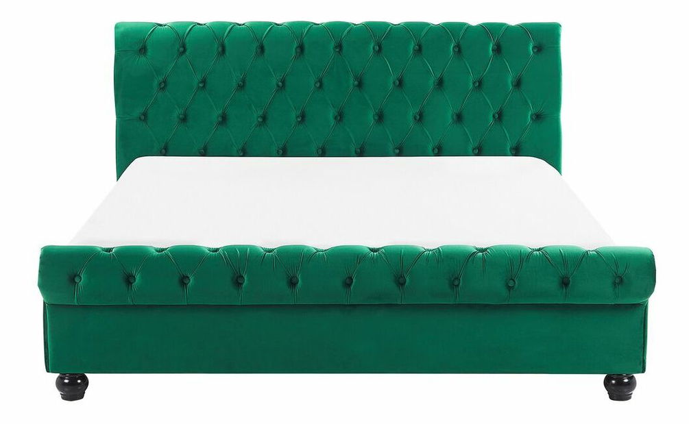 Manželská postel 160 cm ARCHON (s roštem) (zelená)