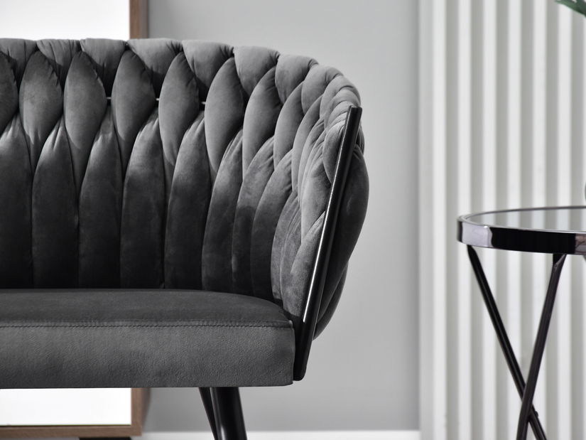 Pohovka dvousedačka Radio (grafitová + černá)