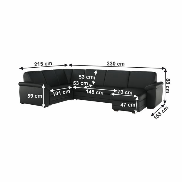 Rohová sedací souprava U Britella U (P)
