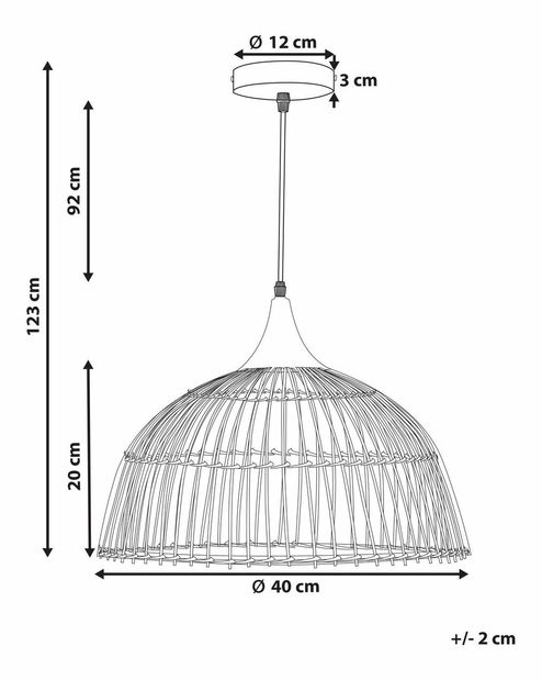 Závěsné svítidlo Bernardo (přírodní)