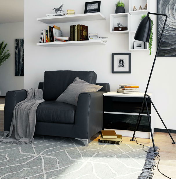 Komoda Kalista (lesk černý)