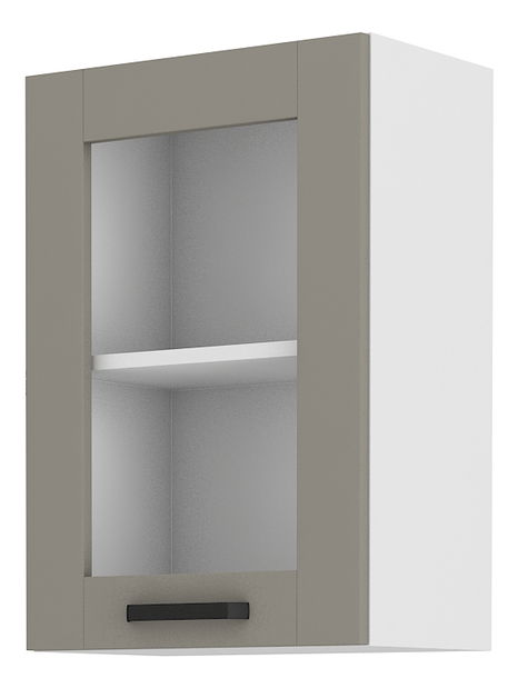 Horní kuchyňská skříňka Lucid 40 GS 72 1F (claygrey + bílá)