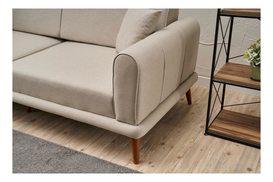 Pohovka trojsedačka Sorenella (krémová + ořech)