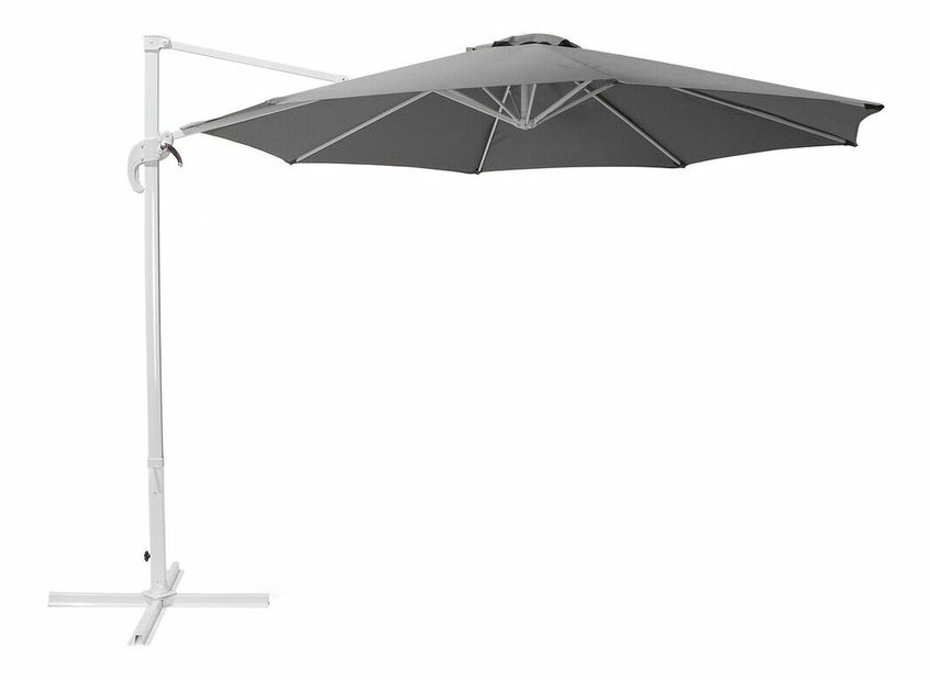 Zahradní slunečník 300 cm SAVISSI (hliník) (tmavě šedá)