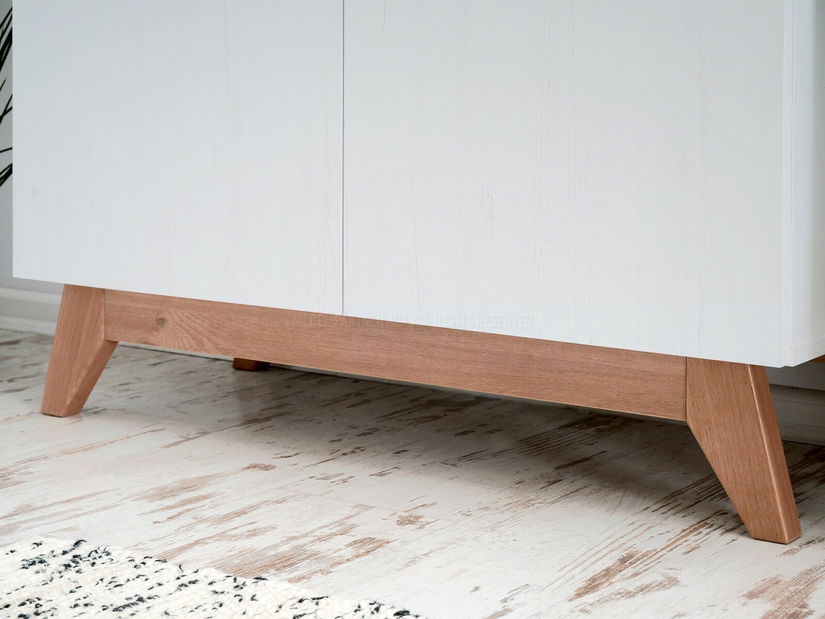 Obývací stěna Bajas 04 (bílá + dub)