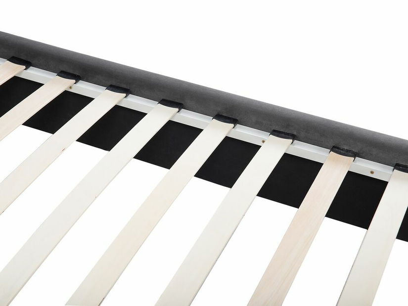 Manželská postel 180 cm MATH (s roštem) (tmavě šedá)