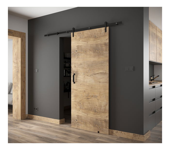 Posuvné dveře 90 cm Philomena I (kaštan + černá matná)