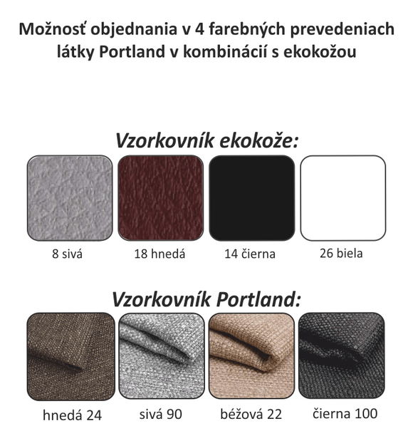 Rohová sedací souprava Emma malá (černá + šedá) (P)