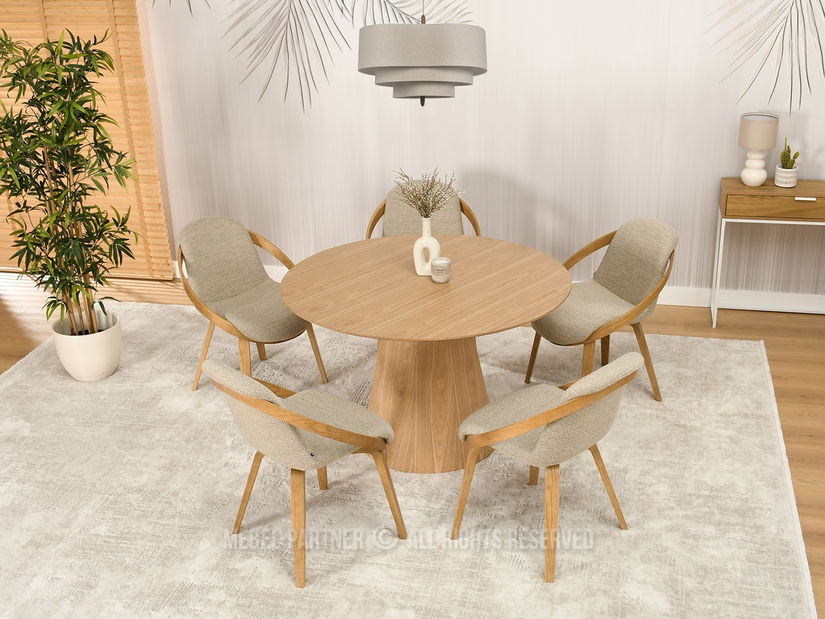 Židle Lila K (béžová + dub)