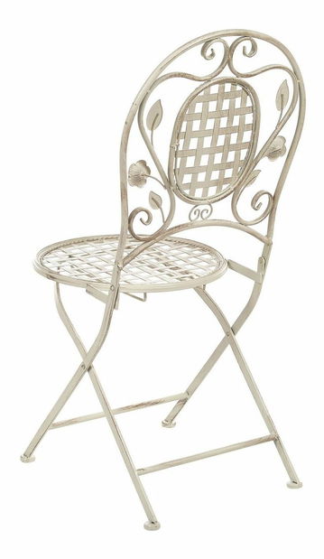 Set 4 ks. zahradních židlí Basilia (krémově bílá)