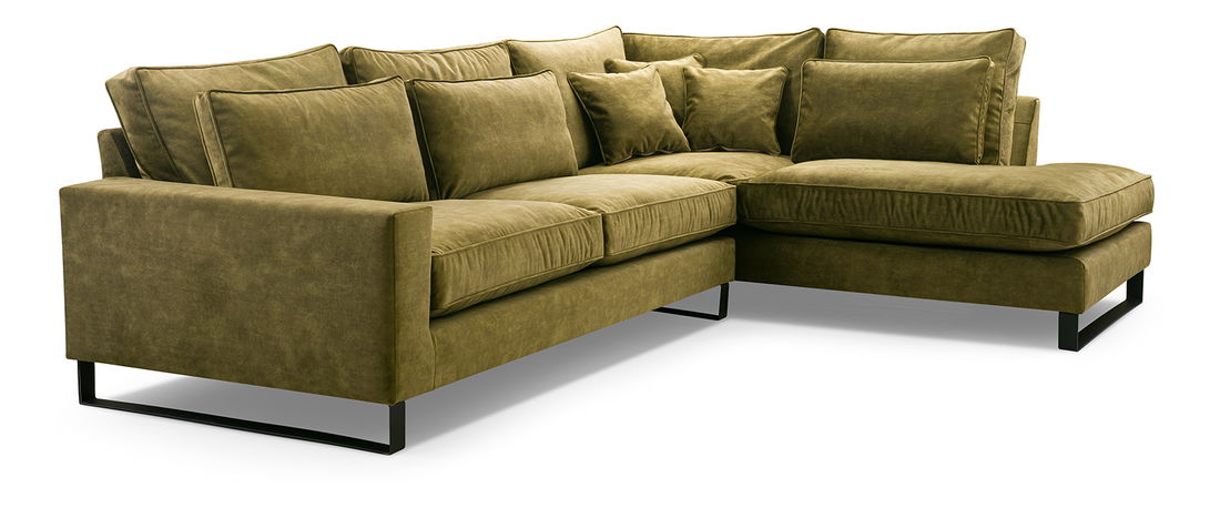 Rohová sedací souprava Callaro (žlutá) (P)