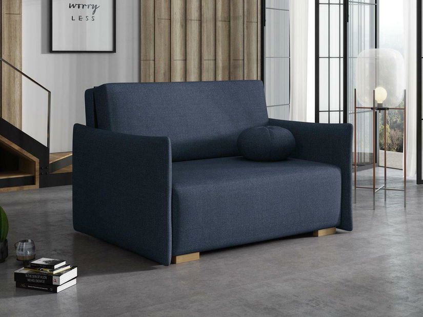 Rozkládací pohovka Carivia Glov II (modrá) (s úl. prostorem)