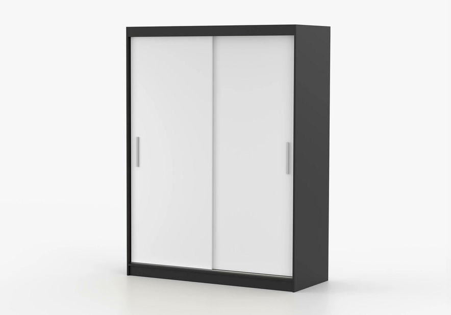 Šatní skříň Viola 04 (černá + bílá)