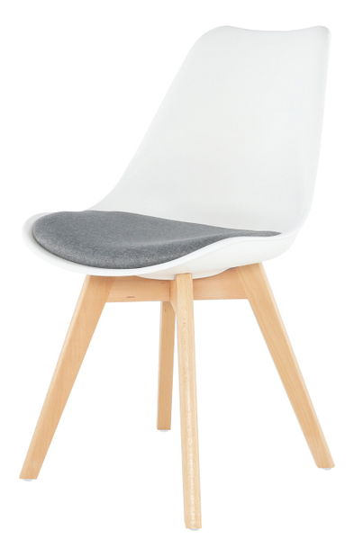 Jídelní židle Ambany (bílá + šedá)