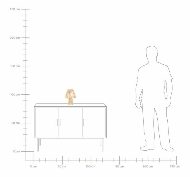 Stolní lampa COLY (světlé dřevo)