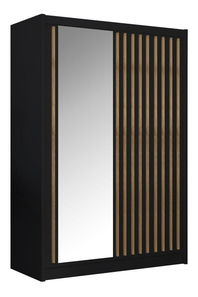 Šatní skříň LADLER (černá + dub CRAST)