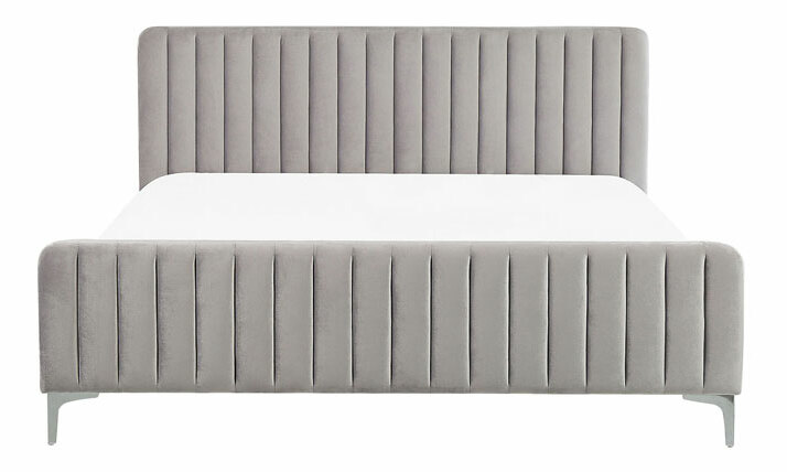 Čalouněná postel 180x200 cm Laraine (světle šedá) (s roštem)