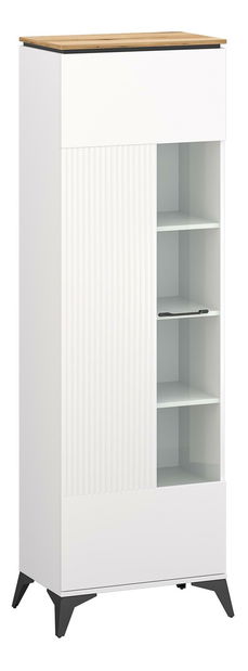 Vitrína Vejares 1 (bílá + dub evoke)