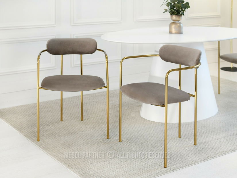 Židle Magnus (béžová + zlatá)