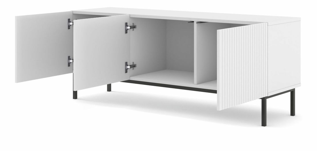 TV skříňka/stolek 3D 150 Rowanna (bílá + černá)