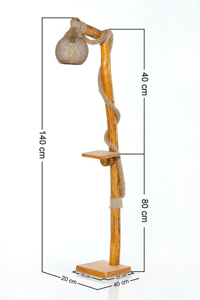 Stojanová lampa Rustecolla 2 (přírodní)
