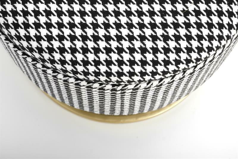 Taburetka Hannah (bílá + černá + zlatá)